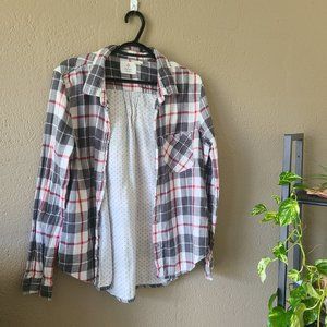 Plaid Long Sleeve Button Up